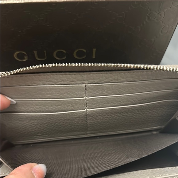 Gucci Gray Leather Bamboo Tassel Zip Around Long Wallet - Picture 10 of 13